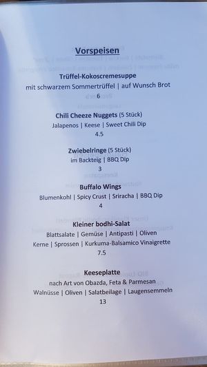 Appetizers at Bodhi in Munich