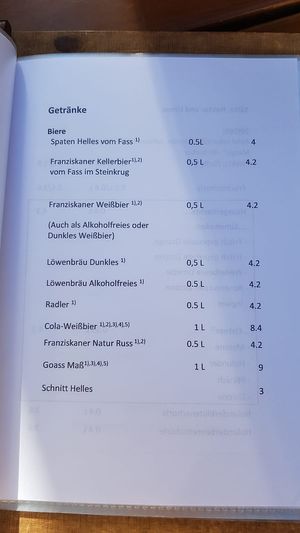 Beer. I recommend Goass if you don't like the bitter taste of beer. at Bodhi in Munich