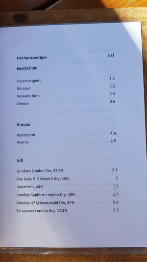 Alcoholic drinks at Bodhi in Munich