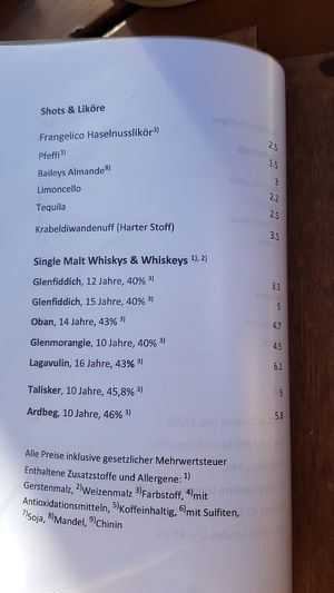 Liquor at Bodhi in Munich