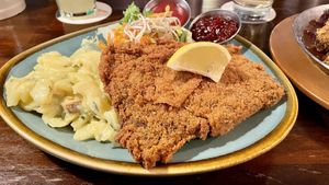 Sojaschnitzel „Wiener Art"  at Bodhi in Munich