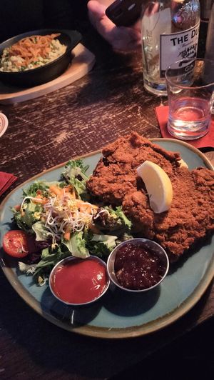 Schnitzel at Bodhi in Munich