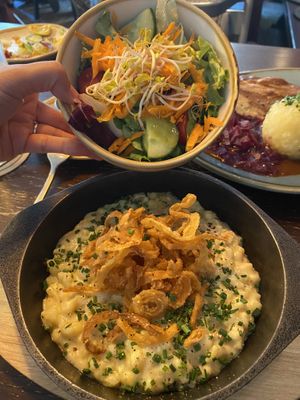 Side salad which accompanies the Käsespätzle  at Bodhi in Munich