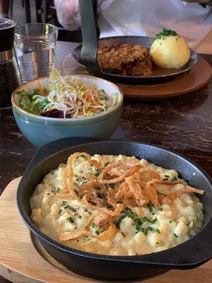 “Kees”spatzn - Käsespatzn with Roast Onions    at Bodhi in Munich