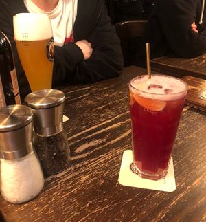 Wheat bear and cranberry lemonade   at Bodhi in Munich