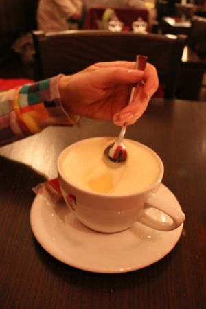 curcuma latte at Bodhi in Munich