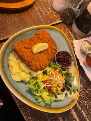 Schnitzel & potato salad   at Bodhi in Munich