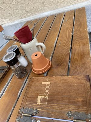 Table outside   at Bodhi in Munich