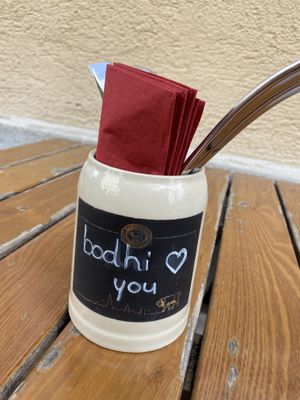 Cutlery and table napkins  at Bodhi in Munich
