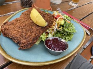 Schnitzel Viennese  Style   at Bodhi in Munich