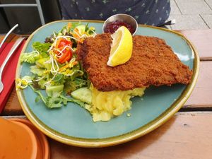Schnitzel at Bodhi in Munich