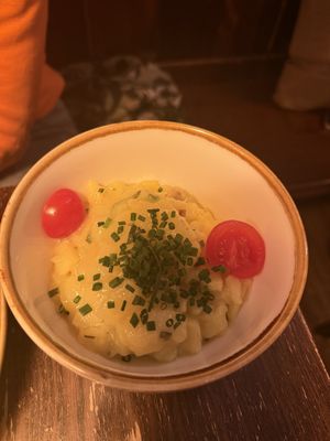 Potato salad with cucumber and tofu   at Bodhi in Munich