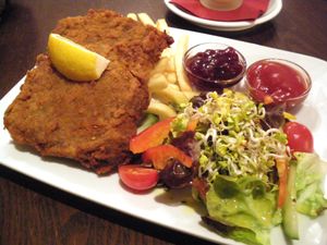 Soy Schnitzel "Wiener Art" at Bodhi in Munich