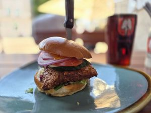 Tempeh burger at Bodhi in Munich
