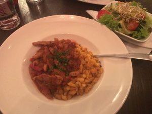 Pasts & side salad  at Bodhi in Munich