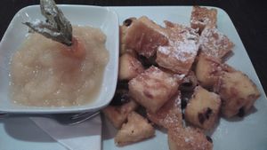 Kaiserschmarrn with apple sauce at Bodhi in Munich