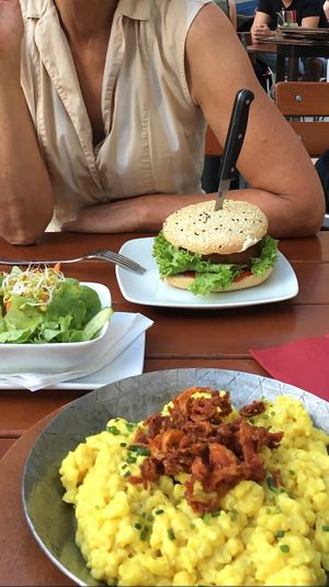 Beyond Burger and Käse Spatzn  at Bodhi in Munich