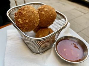 fried chilli 'cheese' balls at Bodhi in Munich