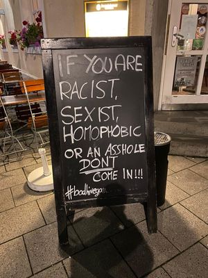 Entrance criteria ;) at Bodhi in Munich