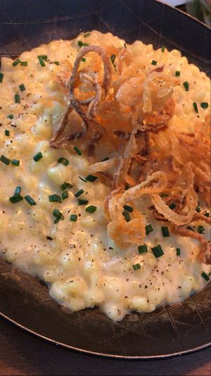 Käsespätzle with Röstzwiebeln at Bodhi in Munich