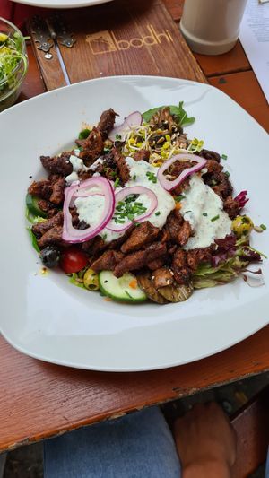 Salat mit Gyrosstreifen at Bodhi in Munich