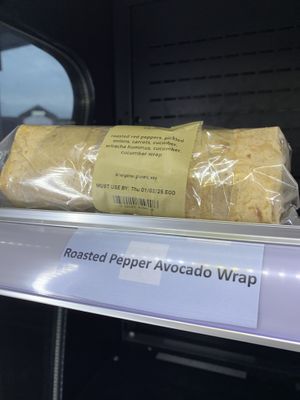 Roasted Red Pepper Avacado Wrap  at Clipper Cafe in Thompsonville
