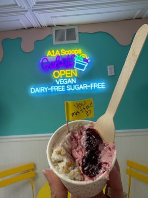 Peanut 🥜 butter and jelly  at A1A Scoops in Flagler Beach