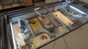 Gelato selection 2 at A1A Scoops in Flagler Beach