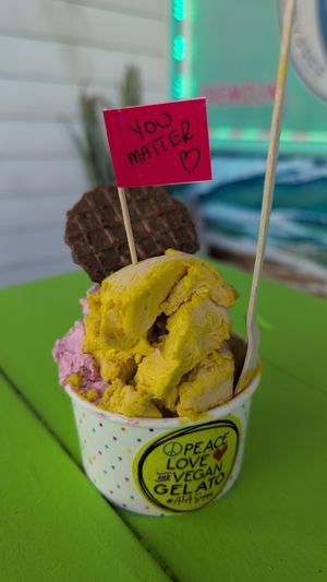 Mango and mixed berry at A1A Scoops in Flagler Beach