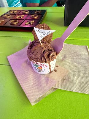 Dark Chocolate Vegan Gelato 🍧 my weekly  fix at A1A Scoops in Flagler Beach