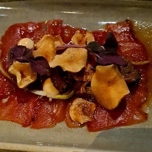 Watermelon sashimi at Botánico in Gothenburg