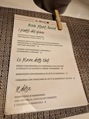 Menù at Il Buco Ristorante Pizzeria in Riccione