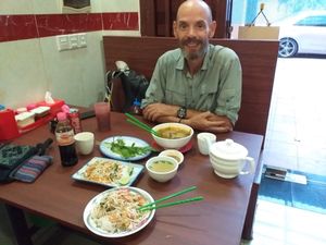All this for 4 dollars! at Maitreya Healthy Vegetarian Restaurant in Phnom Penh
