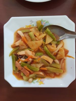 Tao-fu at Maitreya Healthy Vegetarian Restaurant in Phnom Penh