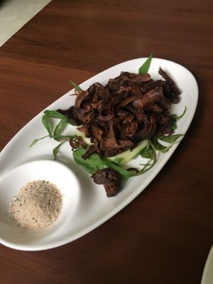 Fried mushroom at Maitreya Healthy Vegetarian Restaurant in Phnom Penh