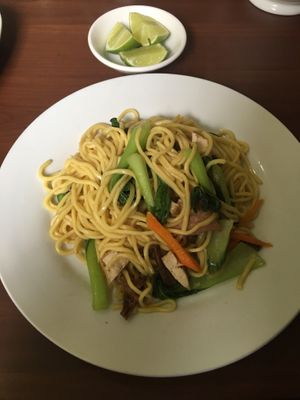 Veg noodles at Maitreya Healthy Vegetarian Restaurant in Phnom Penh