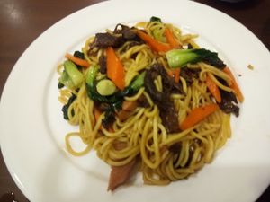 Noodles at Maitreya Healthy Vegetarian Restaurant in Phnom Penh