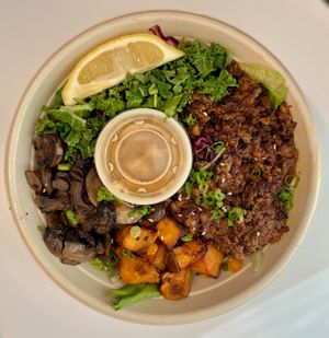 Bulgogi salad at moonbowls  in Brooklyn