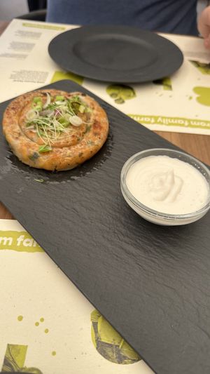 Sweet potato burek  at BioMania Bistro in Zagreb