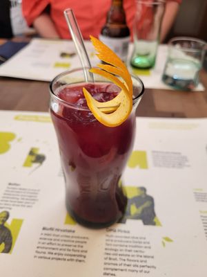 Brenson's Virgin Mocktail - tasty but tart at BioMania Bistro in Zagreb
