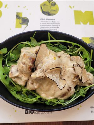Truffle Gnocchi at BioMania Bistro in Zagreb