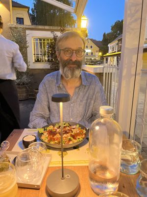 Outside seating area   at BioMania Bistro in Zagreb