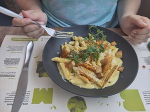 Carbonara at BioMania Bistro in Zagreb