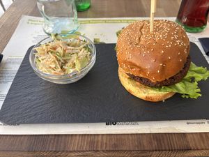 Mania burger   at BioMania Bistro in Zagreb