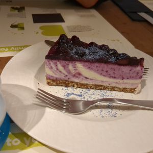 Lemon & Blueberry cake at BioMania Bistro in Zagreb