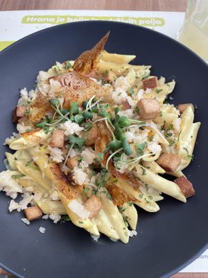 Carbonara  at BioMania Bistro in Zagreb