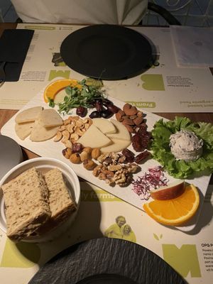 Cheese platter  at BioMania Bistro in Zagreb