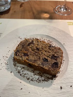 Banana cake  at BioMania Bistro in Zagreb