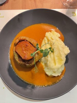 Stuffed pepper  at BioMania Bistro in Zagreb