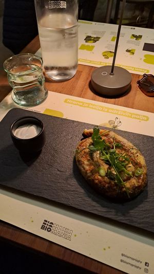 Traditional starter - very good! at BioMania Bistro in Zagreb